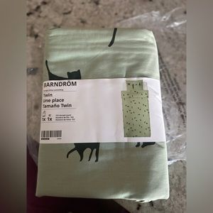 Brand New IKEA BARNDROM Cats Pattern Twin Duvet Cover and Pillowcase